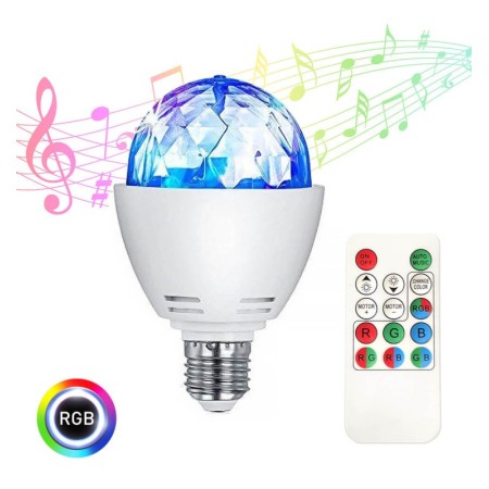 LED Lampe E27 3W RGB Disco
