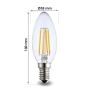 10stk. LED Lampe E14 4W C35 Kerze Glühfaden 2700K