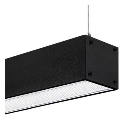 LED 72W Linear - 2 Meter - Schwarz - Lichtleiste + POTSDAM Hängelampe - UGR17- Dimmbar