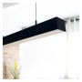 LED 72W Linear - 2 Meter - Schwarz - Lichtleiste + POTSDAM Hängelampe - UGR17- Dimmbar