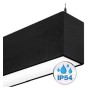LED Linear Pendelleuchte - MÜNCHEN SCHWARZ - 0.5m - 1m - 1,5m - 2m - IP54 - Dimmbar