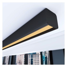 Lineare LED - Deckenaufbauleuchte - ANTONIUS Schwarz - 0,5 m - 1m - 1,5m - 2m - Dimmbar