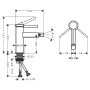 hansgrohe Finoris Einhebel-Bidetmischer mit Push-Open Ablaufgarnitur