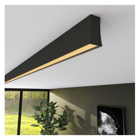 Lineare LED - Deckenaufbauleuchte - LOLA schwarz- 0,5 m - 1m - 1,5m - 2m - Dimmbar