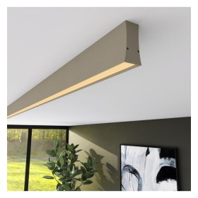 Lineare LED - Deckenaufbauleuchte - LOLA steingrau- 0,5 m - 1m - 1,5m - 2m - Dimmbar