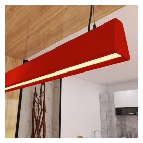 Linearlampe Pendelleuchte LED - CARMEN Tomatenrot - 0,5 m - 1m - 1,5m - 2m - Dimmbar