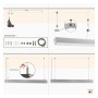 Linearlampe Pendelleuchte LED - MÜNCHEN WEISS - 0,5 m - 1 m - 1,5 m - 2 m - IP54 - Dimmbar
