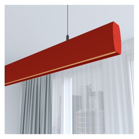 Linearlampe Pendelleuchte LED - RICHARD Tomate rot - 0,5 m - 1m - 1,5m - 2m - Dimmbar