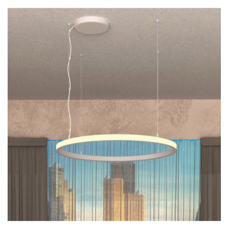 LED-Pendelleuchte - Rund Weiss - 77W - SPACE VENUS - 120cm