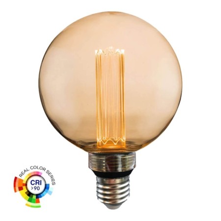 LED-Lampe - Modern - Bernsteinkristall - 4W - E27 - G125
