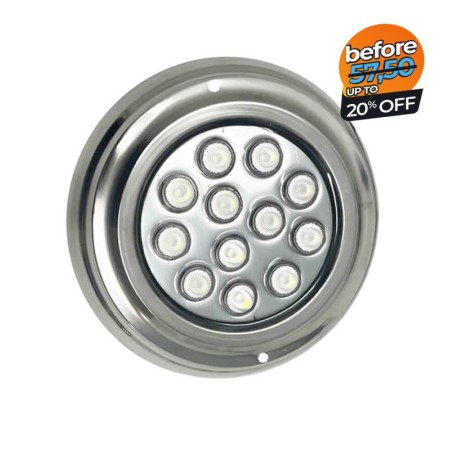 LED-Strahler Unterwasser -36W - DC12V - IP68 - Rostfreier Stahl 316