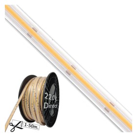 LED COB Streifen 220V | CUSTOM CUT | 840 LED/m | 50m | FLIP CHIP | 1500Lm |16W/M | CRI90 | IP67 | Schneiden 10cm LED COB Streifen 220V | CUSTOM CUT | 840 LED/m | 50m | FLIP CHIP | 1500Lm |16W/M | CRI90 | IP67 | Schneiden 10cm