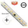 LED Streifen 220V | CUSTOM CUT | 120LED/m | 50m | SMD 2835 | 1000Lm | 10W/M | CRI90 | IP65 | Schneiden 10cm