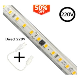LED Streifen 220V | CUSTOM CUT | 120LED/m | 50m | SMD 2835 | 1000Lm | 10W/M | CRI90 | IP65 | Schneiden 10cm LED Streifen 220V | CUSTOM CUT | 120LED/m | 50m | SMD 2835 | 1000Lm | 10W/M | CRI90 | IP65 | Schneiden 10cm