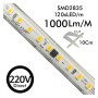 LED Streifen 220V | CUSTOM CUT | 120LED/m | 50m | SMD 2835 | 1000Lm | 10W/M | CRI90 | IP65 | Schneiden 10cm