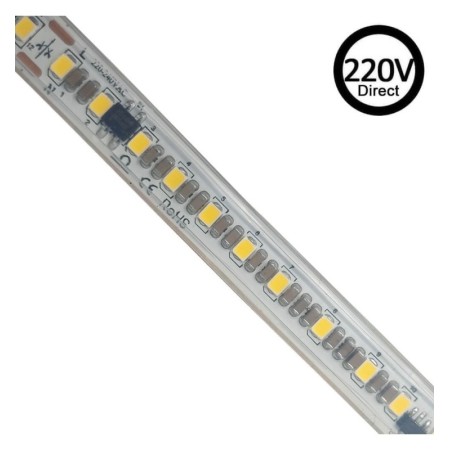 LED Streifen 220V| FLICKER FREE |CUSTOM CUT |120 LED/m|50M|SMD2835 |1800Lm/M| 14W/M | IP67 | Sie alle 10cm