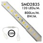 LED Streifen Gleichrichterkabel 220V| 120LED/m | 50m | SMD 2835 | 800Lm | 8W/M | CRI90 | IP65