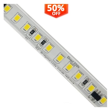 LED-Streifen 220V | 140xLED/m | 20m | SMD2835 | 2566Lm/M| 19W/M | IP67 | Schneiden Sie alle 10 cm