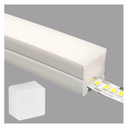 LED-Silikonrohr | FLEX 20-20 | 50m | Zuschneidbar | Für LED-Streifen bis zu 12 mm