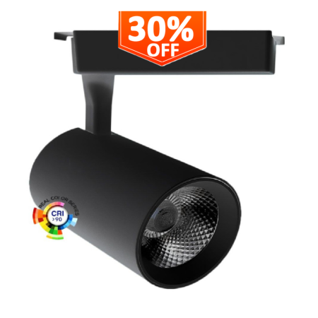 LED Strahler 30W PARMA Schwarz 1-Phasen Schienensystem CRI +92