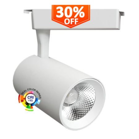 LED Strahler 30W PARMA Weiss 1-Phasen Schienensystem CRI +92