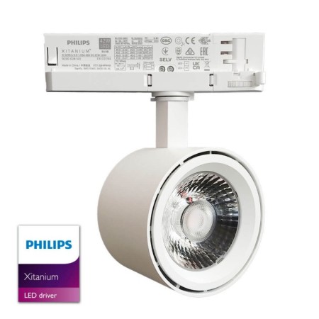 LED Strahler 40W - 38W - 36W ODENSE Weiss PHILIPS Driver 3-Phasen Schienensystem - CRI+92