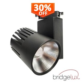 LED Strahler 40W GRAZ Schwarz BRIDGELUX Chip 1-Phasen Schienensystem CRI +98