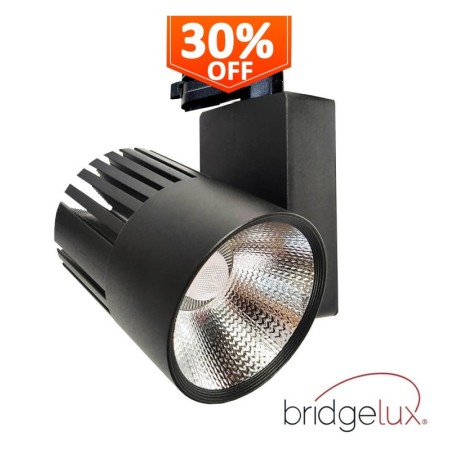 LED Strahler 40W GRAZ Schwarz BRIDGELUX Chip 3-Phasen Schienensystem CRI +90