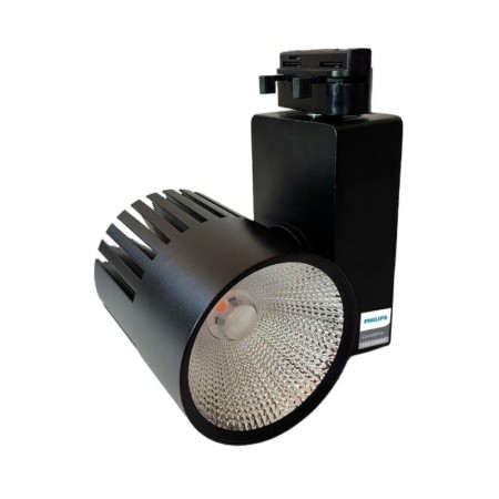 LED Strahler 40W UPPSALA Schwarz BRIDGELUX Chip 1-Phasen Schienensystem CRI+98