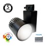 LED Strahler 40W UPPSALA Schwarz BRIDGELUX Chip 1-Phasen Schienensystem CRI+98