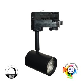 LED-Schieneleuchte 8W Dreiphasen - SCHWARZ - Dimmbarer Triac - 24º - HOHER LUMEN 150Lm/W - CRI+98