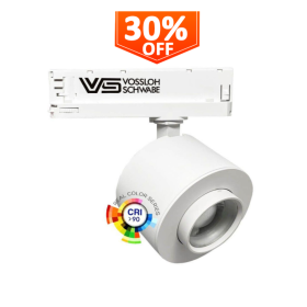 LED-Strahler - 28W - LEIPZIG - Drehstromschiene - Treiber VOSSLOH - Verstellbare Optik - 36º-60º