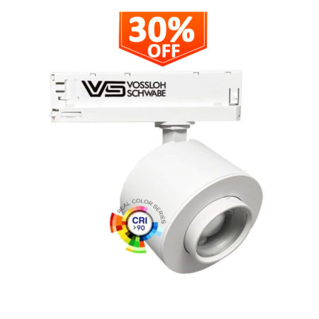 LED-Strahler - 28W - LEIPZIG - Drehstromschiene - Treiber VOSSLOH - Verstellbare Optik - 36º-60º