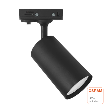 Spot LED pour Rail Monophasé 10W - EMMEN SCHWARZ - OSRAM CHIP DURIS E 2835