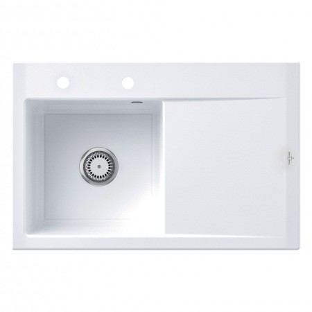 Villeroy & Boch Subway Style 45 Einbauspüle, Ablaufgarnitur mit Excenterbetätigung, Becken links