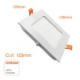 LED Einbauleuchte 8W Quadratisch - OSRAM CHIP DURIS E 2835