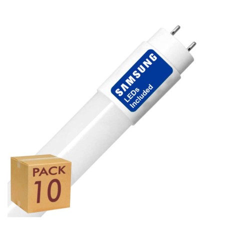 PACK10stk. LED-Röhre 9W Glas 60cm 300º - SMD2835 SAMSUNG - Hohe Helligkeit 130Lm/W