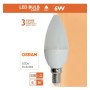 10stk. Kerze 6W LED Lampe E14 C37 180º - OSRAM CHIP DURIS E 2835