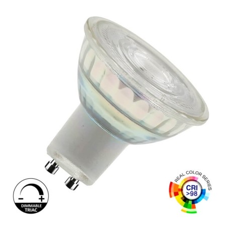 10stk. Lampe LED GU10 8W HIGH LUMINOSITY - Kristall - 24º - SMD1A1A - Dimmbar TRIAC
