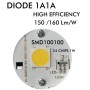 10stk. Lampe LED GU10 8W HIGH LUMINOSITY - Kristall - 24º - SMD1A1A - Dimmbar TRIAC