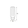 10x Stk. LED Stiftsockellampe CORN-4 4W E27