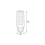 10x Stk. LED Stiftsockellampe CORN-7 7W E27 6400K