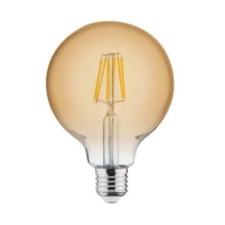 10x Stk. LED FILAMENT Birne RUSTIC GLOBE-6 6W E27 2200K