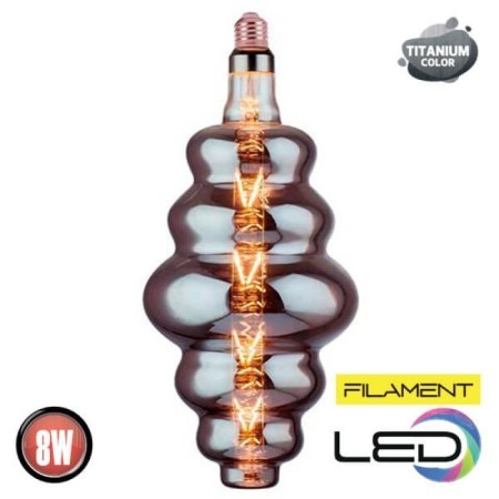 10x Stk. LED Filament Birne ORIGAMI-XL 8W E27 Titan