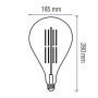 10x Stk. LED Birne Filament TOLEDO 8W E27 Titan
