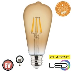 10x Stk. LED Filament Birne RUSTIC VINTAGE-6 6W E27 2200K