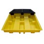 Flachprofil-Auffangpalette für 4 Fässer 230L