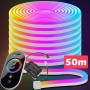 50m LED-Streifen Neon Flex RGB SET Wasserdicht 9W/m