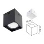 LED Flächenleuchte SANDRA-SQ10/XL 10W schwarz 4200K