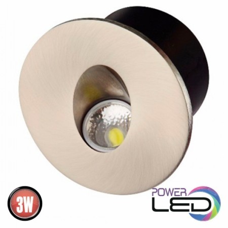 LED-Einbau-Treppenhausleuchte RUBY 3W Chrom